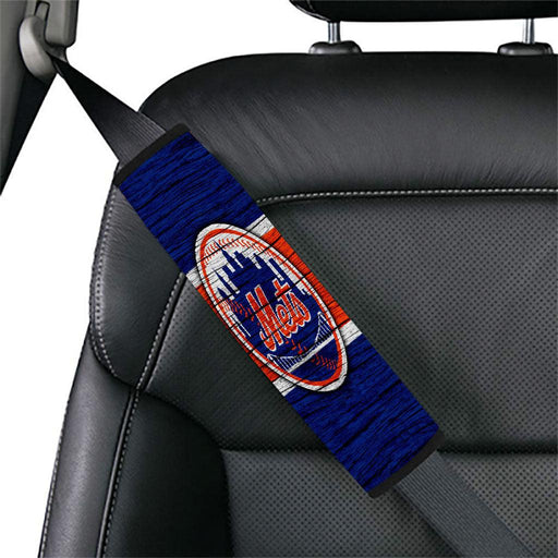 wood texture new york mets Car seat belt cover - Grovycase