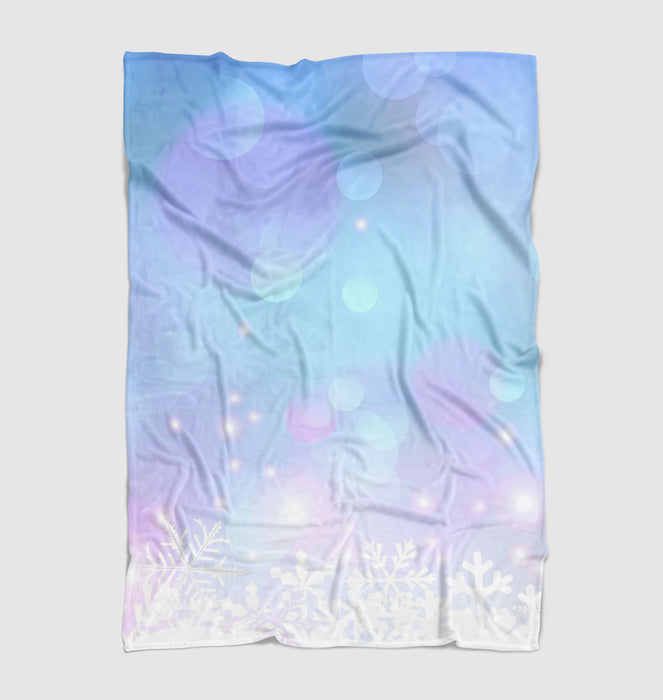 white christmas and bokeh light Ultra soft fleece blanket