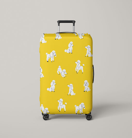 white dogs really cute poses Luggage Cover | suitcase