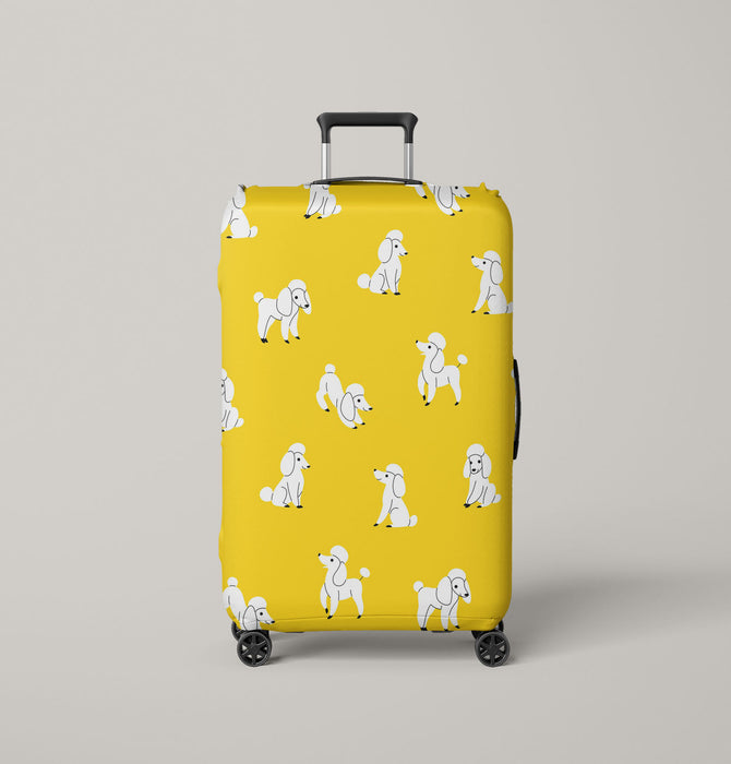 white dogs really cute poses Luggage Cover | suitcase