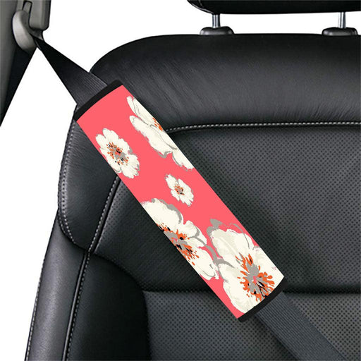 white flower pattern for girl Car seat belt cover