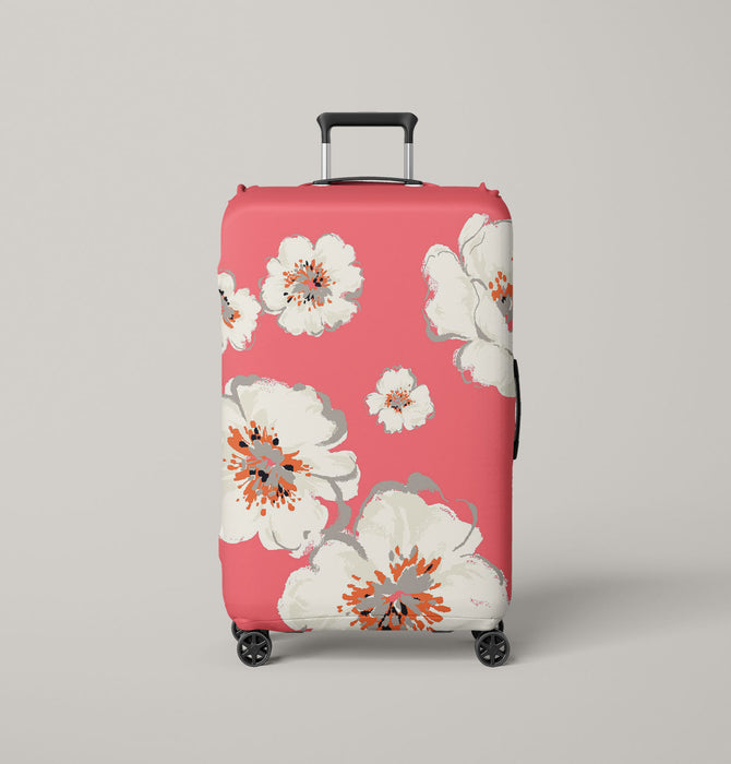 white flower pattern for girl Luggage Cover | suitcase