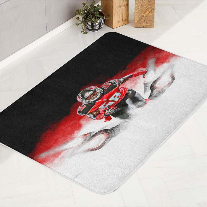 true player of football nfl fog bath rugs