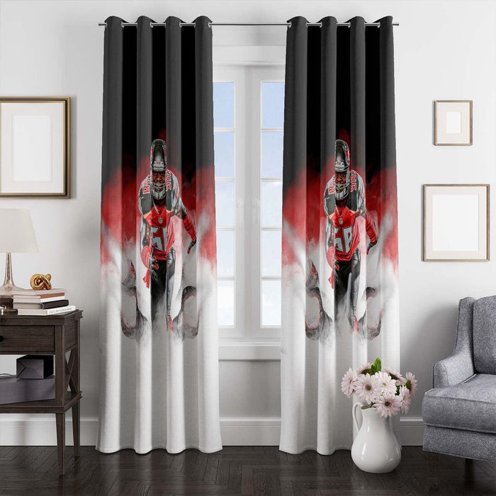 true player of football nfl fog window Curtain