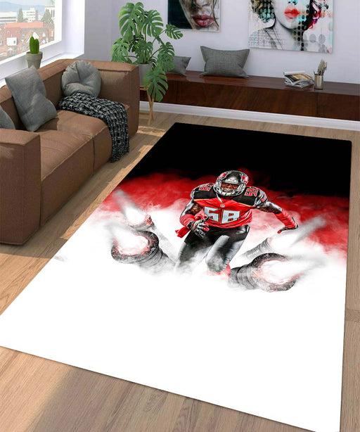 true player of football nfl fog Living room carpet rugs