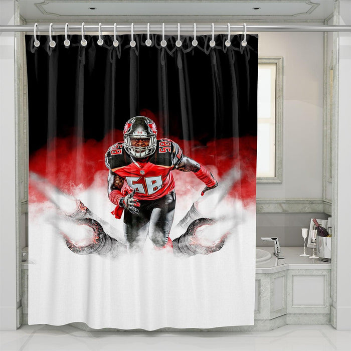 true player of football nfl fog shower curtains