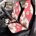 white flower pattern for girl Car Seat Covers