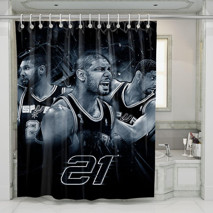 twenty one best player basketball shower curtains