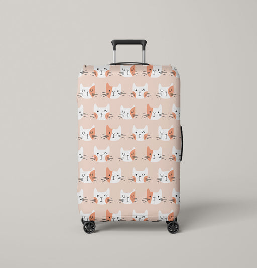 wink eyes expressions cats Luggage Cover | suitcase