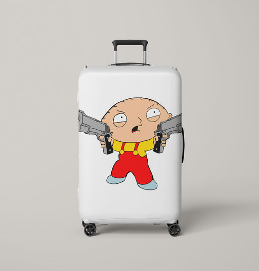 two hand gun family guy kids Luggage Covers | Suitcase