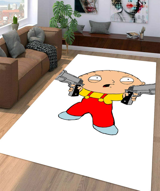 two hand gun family guy kids Living room carpet rugs