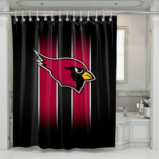 two line of arizona cardinals shower curtains