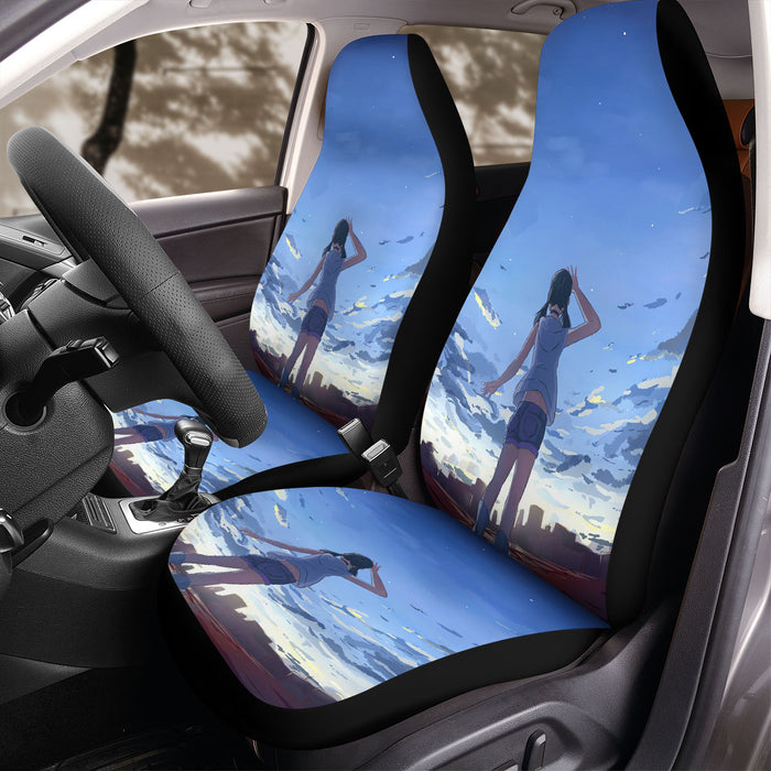 ultra wide weathering with you hina amano Car Seat Covers