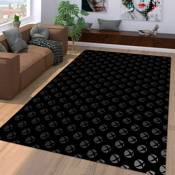 xbox logo dark for gamers Living room carpet rugs