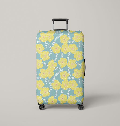 yellow folower blossom Luggage Cover | suitcase