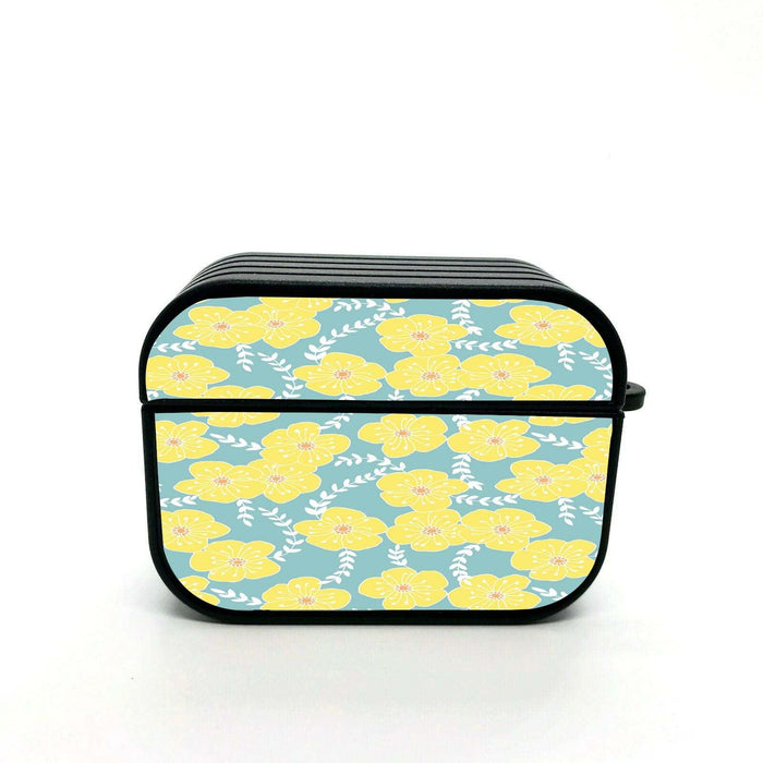 yellow folower blossom airpods case