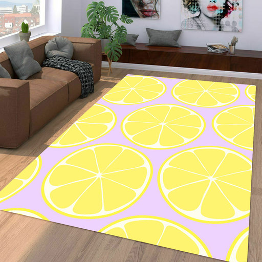 yellow lemon fruit Living room carpet rugs