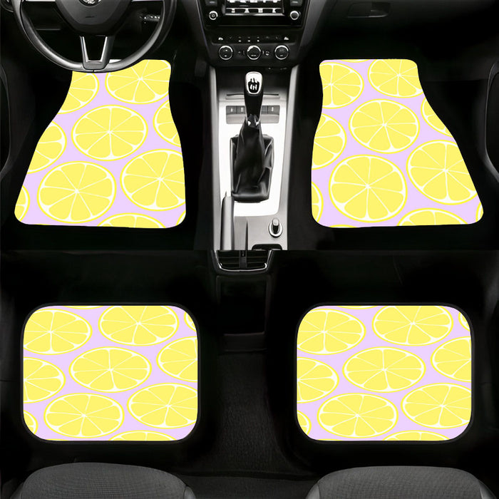 yellow lemon fruit Car floor mats Universal fit