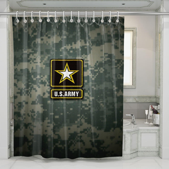 us army patch logo brand shower curtains