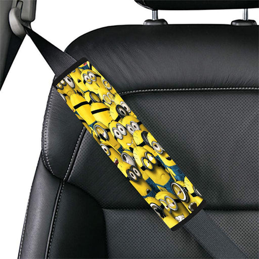 yellow minions invasion Car seat belt cover