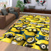 yellow minions invasion Living room carpet rugs