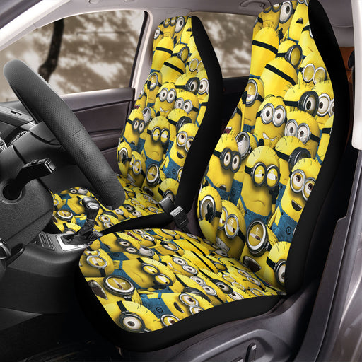 yellow minions invasion Car Seat Covers