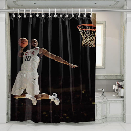 usa player slam dunk shower curtains