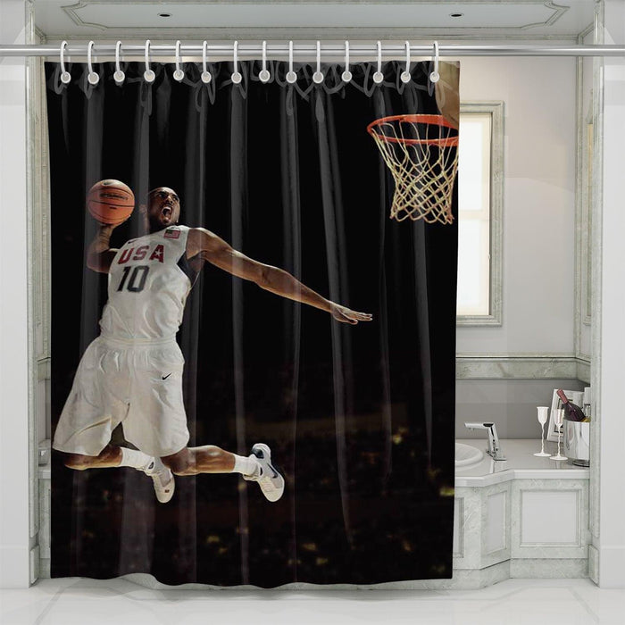 usa player slam dunk shower curtains