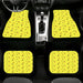 yellow pikachu thunder light Car floor mats Universal fit