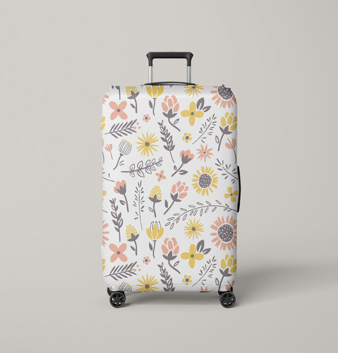 yellow shining sunflower Luggage Cover | suitcase