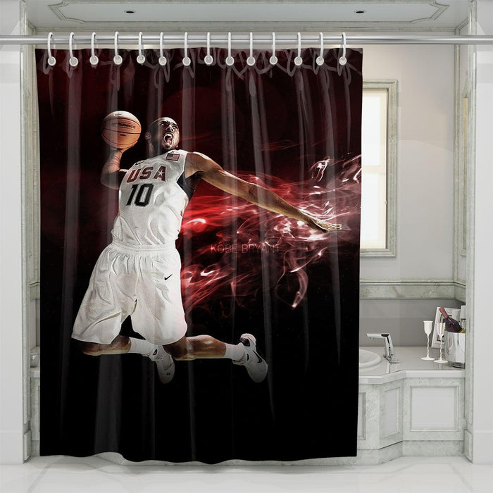 usa slam dunk baskteball shower curtains