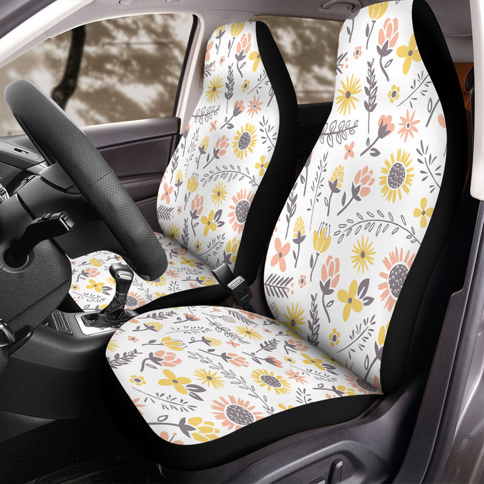 yellow shining sunflower Car Seat Covers