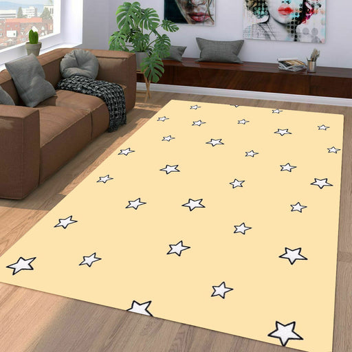 yellow stars simple theme Living room carpet rugs