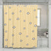 yellow stars simple theme shower curtains