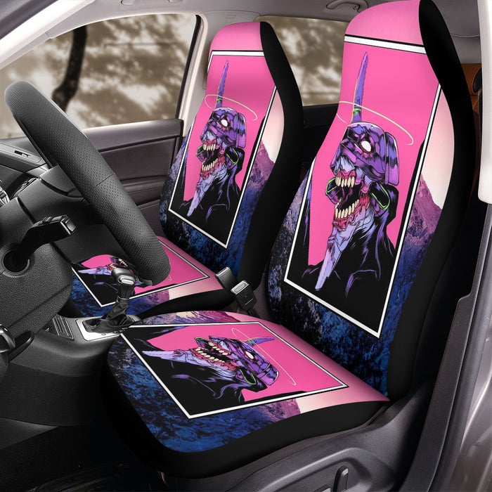 vaporwave of neon genesis evangelion Car Seat Covers