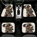 vector bloodhound and crow Car floor mats Universal fit