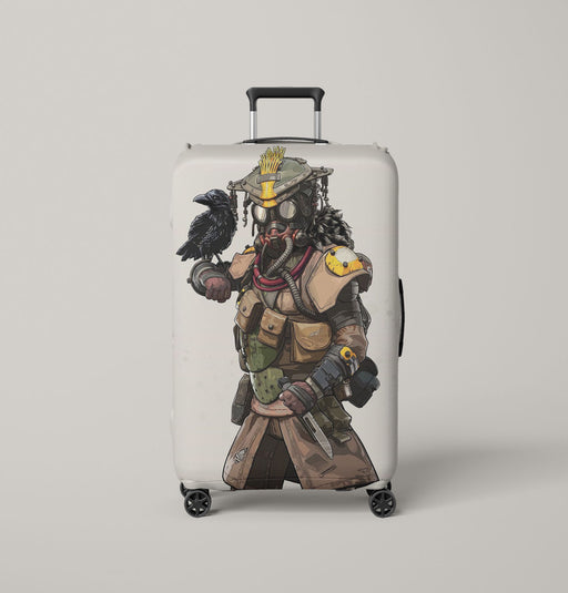 vector bloodhound and crow Luggage Covers | Suitcase