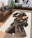 vector bloodhound and crow Living room carpet rugs