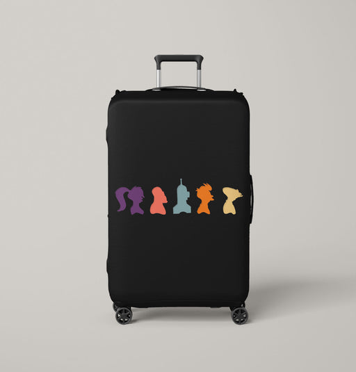 vector of futurama black Luggage Covers | Suitcase