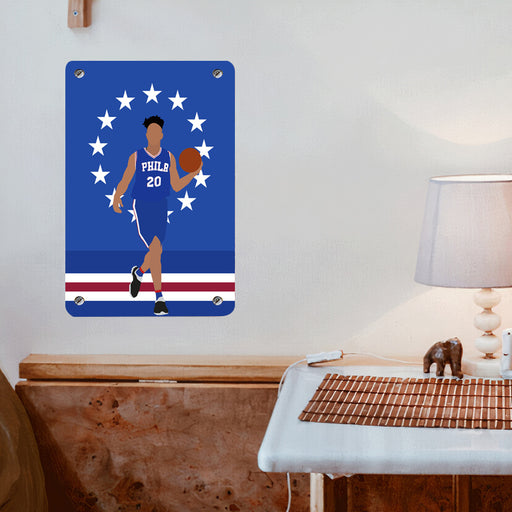 vector player of philadephia 76ers Poster Metal print wall art