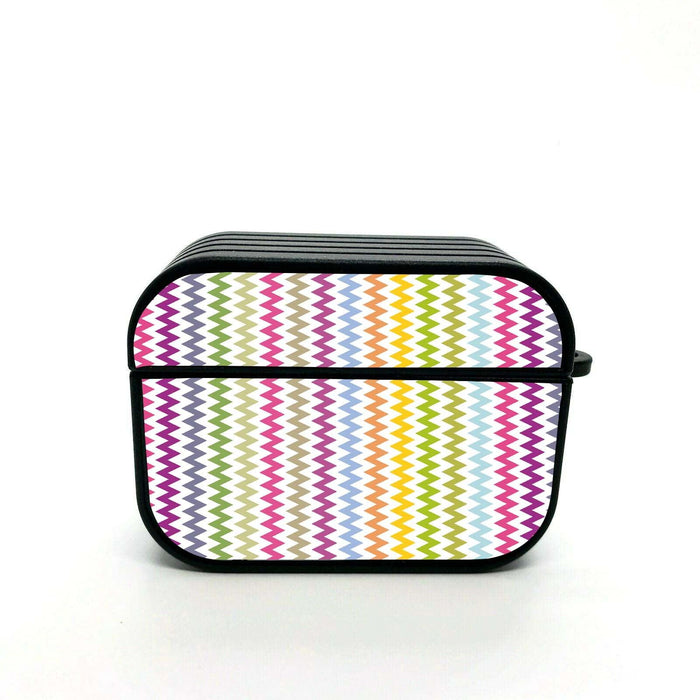 zigzag colorful straight lines airpods case