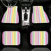 zigzag colorful straight lines Car floor mats Universal fit