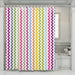 zigzag colorful straight lines shower curtains