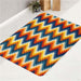 zigzag gradient lines pattern bath rugs