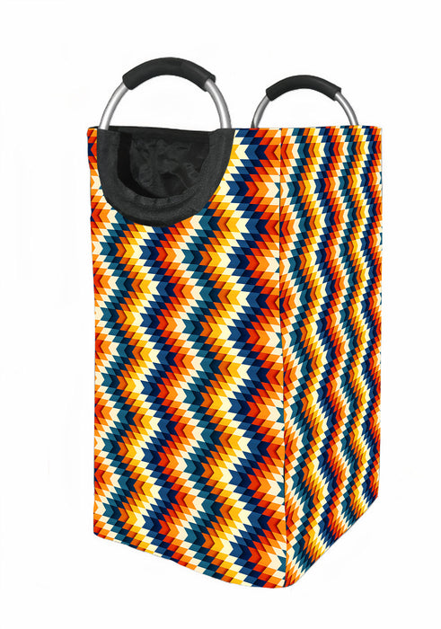 zigzag gradient lines pattern Laundry Hamper | Laundry Basket