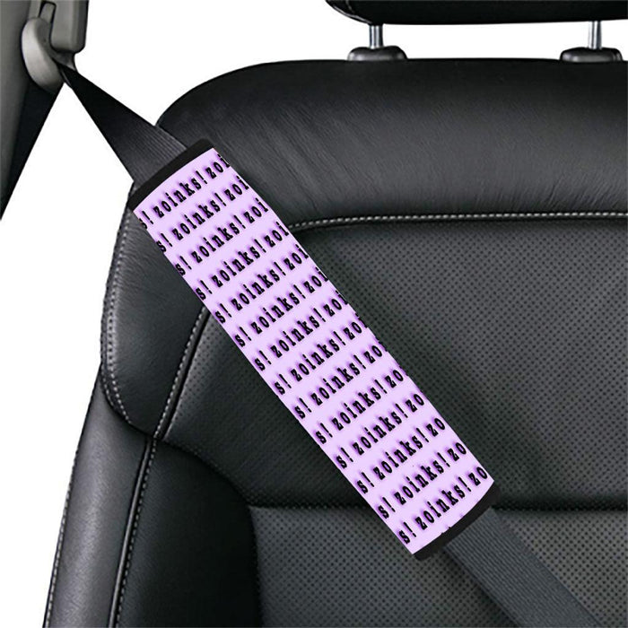 zoinks typography font pattern Car seat belt cover