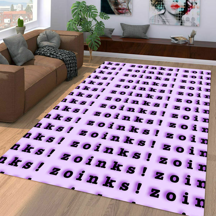 zoinks typography font pattern Living room carpet rugs