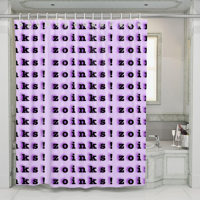 zoinks typography font pattern shower curtains