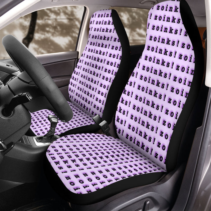 zoinks typography font pattern Car Seat Covers