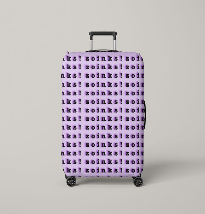 zoinks typography font pattern Luggage Cover | suitcase
